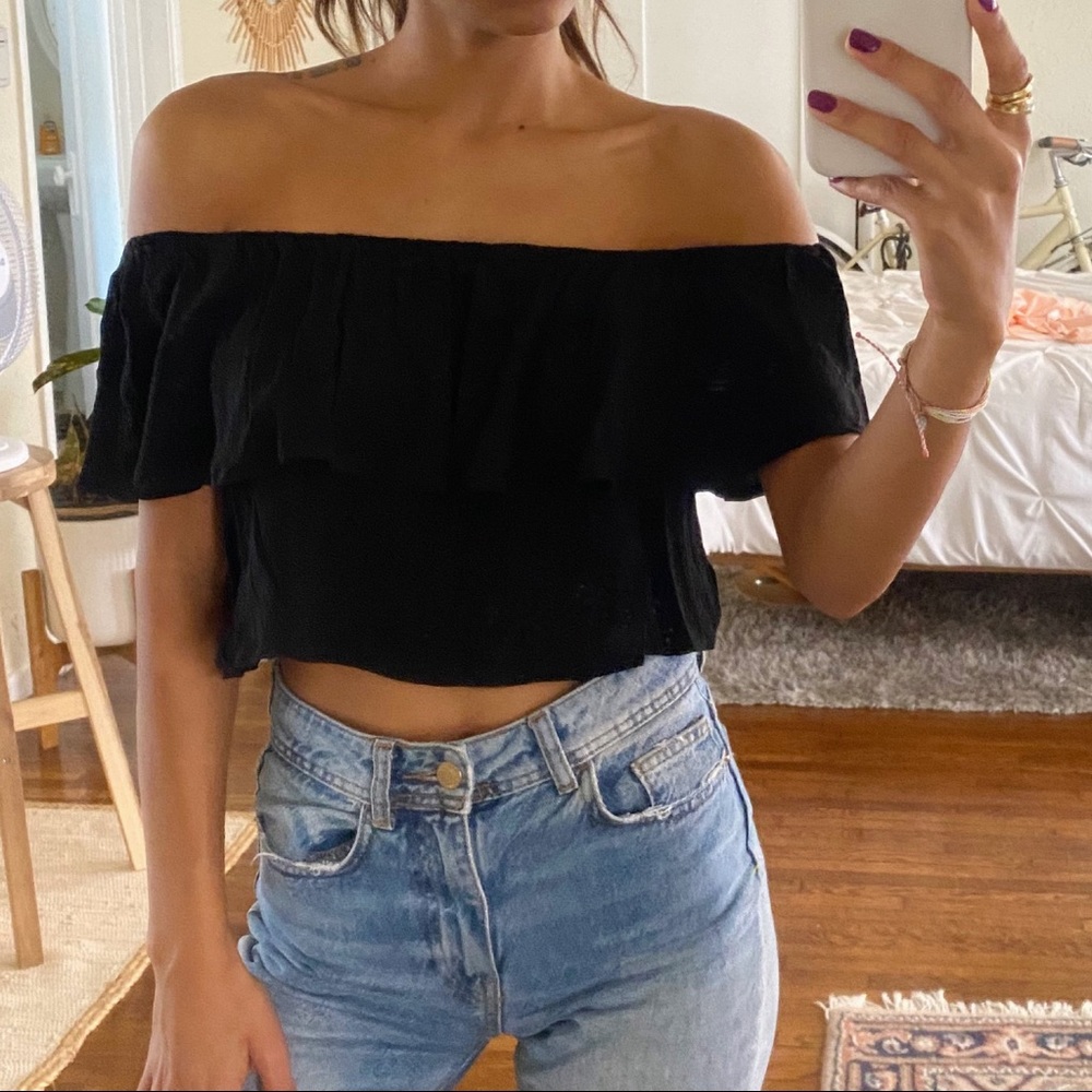 Off-the-Shoulder Ruffle Top